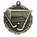 Medal, "Field Hockey" - 1-3/4" Wreath Edging